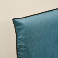 Housse De Tête De Lit CARLINA Pétrole Et Bourdon Noir -Maison Linge Magasin housse de tete de lit CARLINA 006988 BVG 5