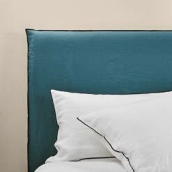 Housse De Tête De Lit CARLINA Pétrole Et Bourdon Noir -Maison Linge Magasin housse de tete de lit CARLINA 006988 BVG 7