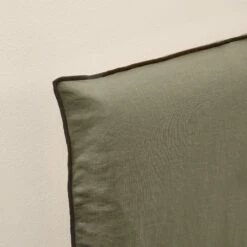 Housse De Tête De Lit CARLINA Kaki Grisé Et Bourdon Noir -Maison Linge Magasin housse de tete de lit CARLINA 006988 GVG 5