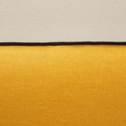 Housse De Tête De Lit CARLINA Ocre Et Bourdon Noir -Maison Linge Magasin housse de tete de lit CARLINA 006988 J18G 6