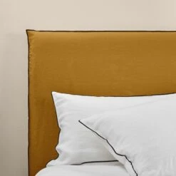 Housse De Tête De Lit CARLINA Bronze Et Bourdon Noir 12 Housse De Tête De Lit CARLINA Bronze Et Bourdon Noir -Maison Linge Magasin housse de tete de lit CARLINA 006988 M8G 7