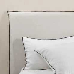 Housse De Tête De Lit CARLINA Calcaire Et Bourdon Noir -Maison Linge Magasin housse de tete de lit CARLINA 006988 N2G 7