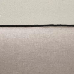 Housse De Tête De Lit CARLINA Ficelle Et Bourdon Noir -Maison Linge Magasin housse de tete de lit CARLINA 006988 N3G 6