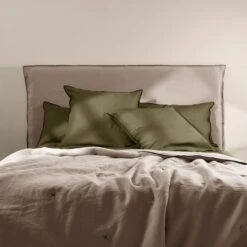 Housse De Tête De Lit CARLINA Ficelle Et Bourdon Noir -Maison Linge Magasin housse de tete de lit CARLINA 006988 N3G 8