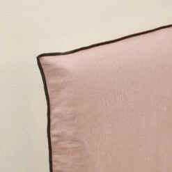 Housse De Tête De Lit CARLINA Rose Poudré Et Bourdon Noir -Maison Linge Magasin housse de tete de lit CARLINA 006988 RG 5
