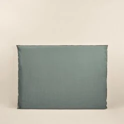 Housse De Tête De Lit CARLINA Vert De Gris Et Bourdon Noir