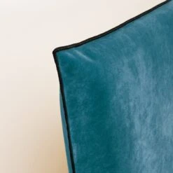 Housse De Tête De Lit DARIO Bleu Canard Et Bourdon Noir -Maison Linge Magasin housse de tete de lit DARIO 007737 B12G 5