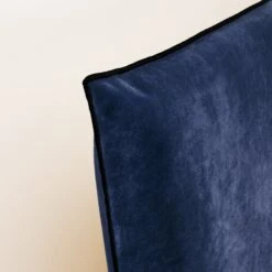 Housse De Tête De Lit DARIO Bleu Nuit Et Bourdon Noir -Maison Linge Magasin housse de tete de lit DARIO 007737 B20G 5