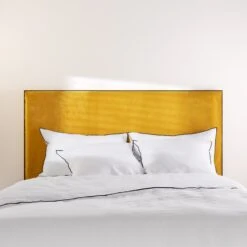 Housse De Tête De Lit DARIO Ocre Et Bourdon Noir -Maison Linge Magasin housse de tete de lit DARIO 007737 J18G 8