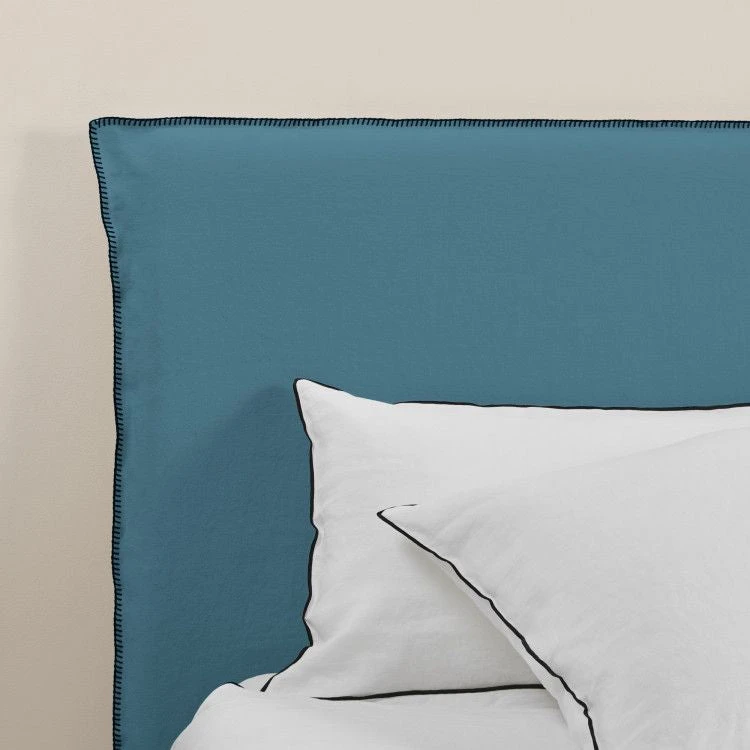 Housse De Tête De Lit NINO Indigo Et Feston Noir 8 Housse De Tête De Lit NINO Indigo Et Feston Noir – Image 8