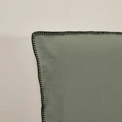 Housse De Tête De Lit NINO Kaki Grisé Et Feston Noir 10 Housse De Tête De Lit NINO Kaki Grisé Et Feston Noir -Maison Linge Magasin housse de tete de lit NINO 007460 GVFG 5