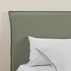 Housse De Tête De Lit NINO Kaki Grisé Et Feston Noir 12 Housse De Tête De Lit NINO Kaki Grisé Et Feston Noir -Maison Linge Magasin housse de tete de lit NINO 007460 GVFG 7