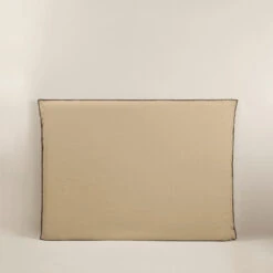 Housse De Tête De Lit NINO Seigle Et Feston Noir