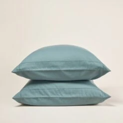 Lot De 2 Taies D'oreiller ANOUK Jade Et Point Sellier Noir -Maison Linge Magasin lot de 2 taies d oreiller ANOUK 007623 V4G C2 6