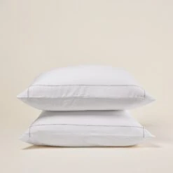 Lot De 2 Taies D'oreiller ANOUK Albâtre Et Point Sellier Noir -Maison Linge Magasin lot de 2 taies d oreiller ANOUK 007623 WG C2 6