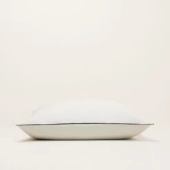 Lot De 2 Taies D'oreiller CARLINA Calcaire Et Bourdon Noir -Maison Linge Magasin lot de 2 taies d oreiller CARLINA 007693 N2G C2 6