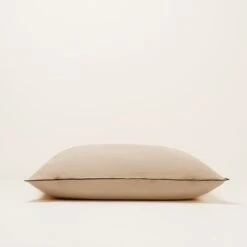 Lot De 2 Taies D'oreiller CARLINA Sable Et Bourdon Noir 14 Lot De 2 Taies D'oreiller CARLINA Sable Et Bourdon Noir -Maison Linge Magasin lot de 2 taies d oreiller CARLINA 007693 N4G C2 6