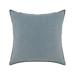 Lot De 2 Taies D'oreiller CARLINA Vert De Gris Et Bourdon Noir -Maison Linge Magasin lot de 2 taies d oreiller CARLINA 007693 V4G C2 packshot