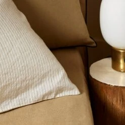 Lot De 2 Taies D'oreiller ELIE Ivoire Et Naturel -Maison Linge Magasin lot de 2 taies d oreiller ELIE 009166 WN C2 10