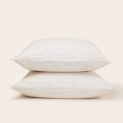 Lot De 2 Taies D'oreiller ELIE Ivoire Et Naturel