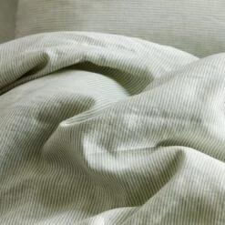 Lot De 2 Taies D'oreiller FINEA Ivoire Et Vert De Gris -Maison Linge Magasin lot de 2 taies d oreiller FINEA 009164 WV C2 3