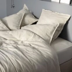 Lot De 2 Taies D'oreiller LOU Ficelle -Maison Linge Magasin lot de 2 taies d oreiller LOU 007614 N3 C2 2