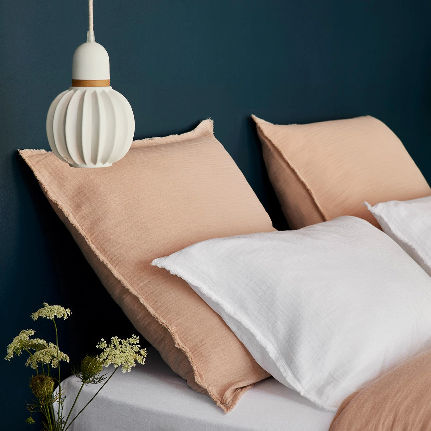 Lot De 2 Taies D'oreiller LOU Pêche Rosé 3 Lot De 2 Taies D'oreiller LOU Pêche Rosé – Image 3