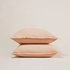 Lot De 2 Taies D'oreiller LOU Pêche Rosé 11 Lot De 2 Taies D'oreiller LOU Pêche Rosé -Maison Linge Magasin lot de 2 taies d oreiller LOU 007614 R3 C2 4