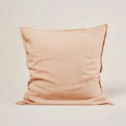 Lot De 2 Taies D'oreiller LOU Pêche Rosé 12 Lot De 2 Taies D'oreiller LOU Pêche Rosé -Maison Linge Magasin lot de 2 taies d oreiller LOU 007614 R3 C2 5