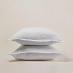 Lot De 2 Taies D'oreiller LOU Blanc Coton