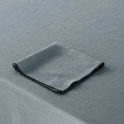 Nappe Carrée CARLINA Vert De Gris Et Bourdon Noir -Maison Linge Magasin nappe carree CARLINA 007344 V4G 7