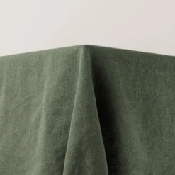 Nappe Rectangulaire NINO Kaki Grisé Et Feston Noir -Maison Linge Magasin nappe rectangulaire NINO 007345 GVFG 5