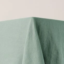 Nappe Rectangulaire NINO Vert De Gris Et Feston Noir -Maison Linge Magasin nappe rectangulaire NINO 007345 V4FG 5