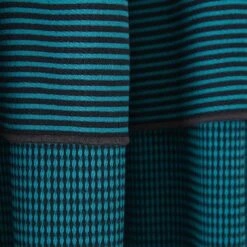 Rideau Panneau DONNIE Bleu Canard Et Noir -Maison Linge Magasin panneau DONNIE 007303 GB 7