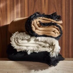 Plaid ALENA Camel -Maison Linge Magasin plaid ALENA 007668 MG 1