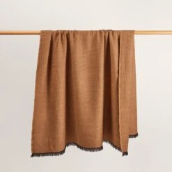 Plaid ALENA Camel -Maison Linge Magasin plaid ALENA 007668 MG 7