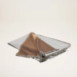 Plaid CALYPSO Bleu Marin Et Bronze -Maison Linge Magasin plaid CALYPSO 007815 BJ 4