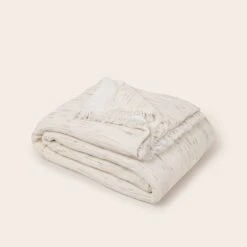 Plaid CHAMAUNY Blanc Marbré -Maison Linge Magasin plaid CHAMAUNY 009035 NG 4