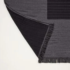 Plaid CHARLY Noir Graphite 20 Plaid CHARLY Noir Graphite -Maison Linge Magasin plaid CHARLY 007459 G10 7