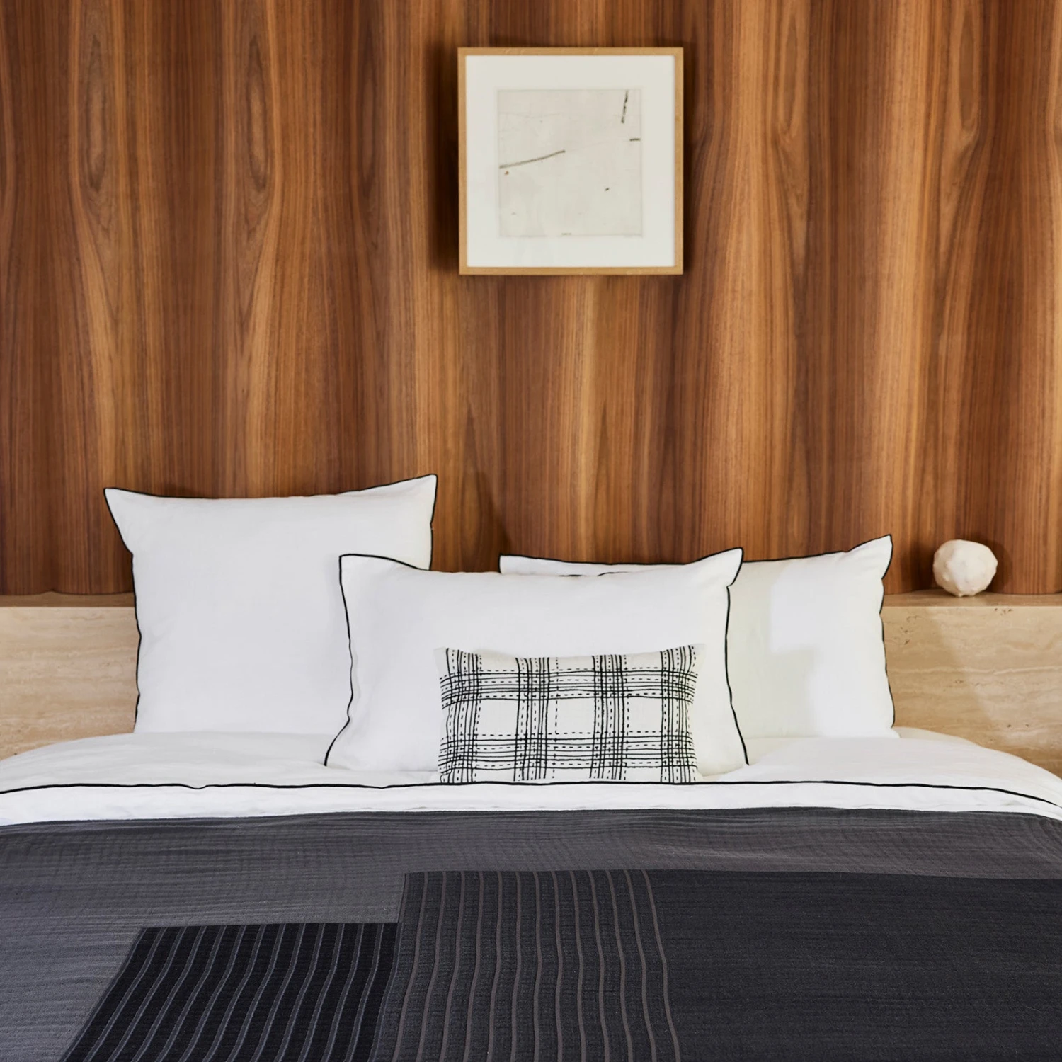 Plaid CHARLY Noir Graphite 2 Plaid CHARLY Noir Graphite – Image 2