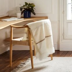 Plaid COSTANO Ivoire 10 Plaid COSTANO Ivoire -Maison Linge Magasin plaid COSTANO 009011 N1 1