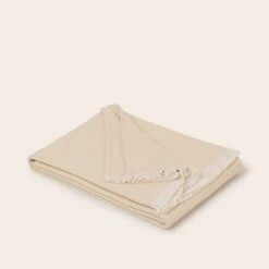 Plaid HAIDEN Ecru Et Sable -Maison Linge Magasin plaid HAIDEN 008922 NN 4