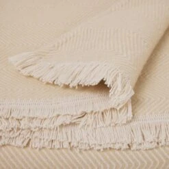 Plaid HAIDEN Ecru Et Sable -Maison Linge Magasin plaid HAIDEN 008922 NN 6