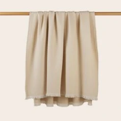 Plaid HAIDEN Ecru Et Sable -Maison Linge Magasin plaid HAIDEN 008922 NN 8