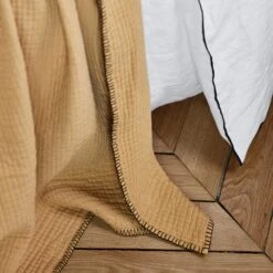 Plaid ILARIO Jaune Maïs Et Feston Noir -Maison Linge Magasin plaid ILARIO 007655 J8FG 2