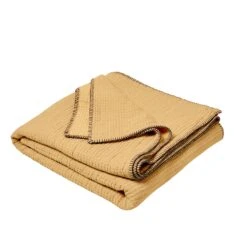 Plaid ILARIO Jaune Maïs Et Feston Noir -Maison Linge Magasin plaid ILARIO 007655 J8FG packshot