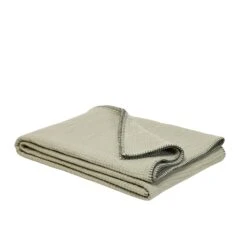 Plaid ILARIO Sauge Et Feston Noir -Maison Linge Magasin plaid ILARIO 007655 V3FG packshot