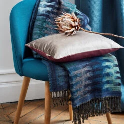 Plaid KHAN Indigo -Maison Linge Magasin plaid KHAN 004962 BV 1