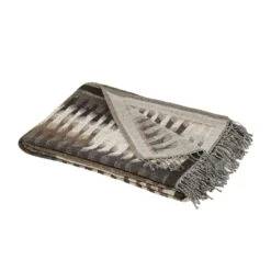 Plaid KHAN Graphite -Maison Linge Magasin plaid KHAN 004962 G1 packshot