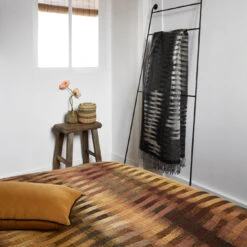 Plaid KHAN Ocre -Maison Linge Magasin plaid KHAN 004962 J18 1